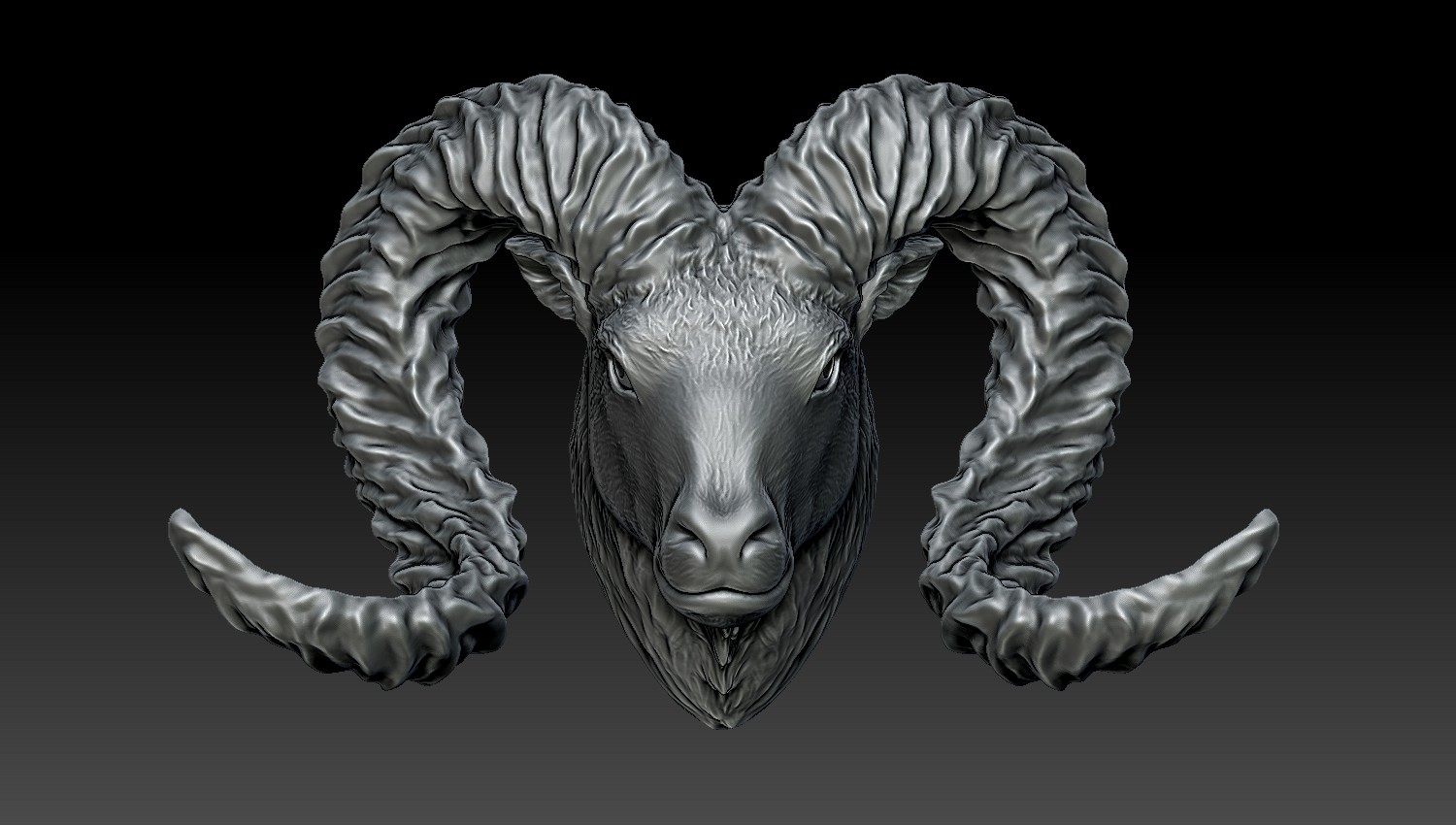 Decorative figurine of the Bighorn Ram Head.
